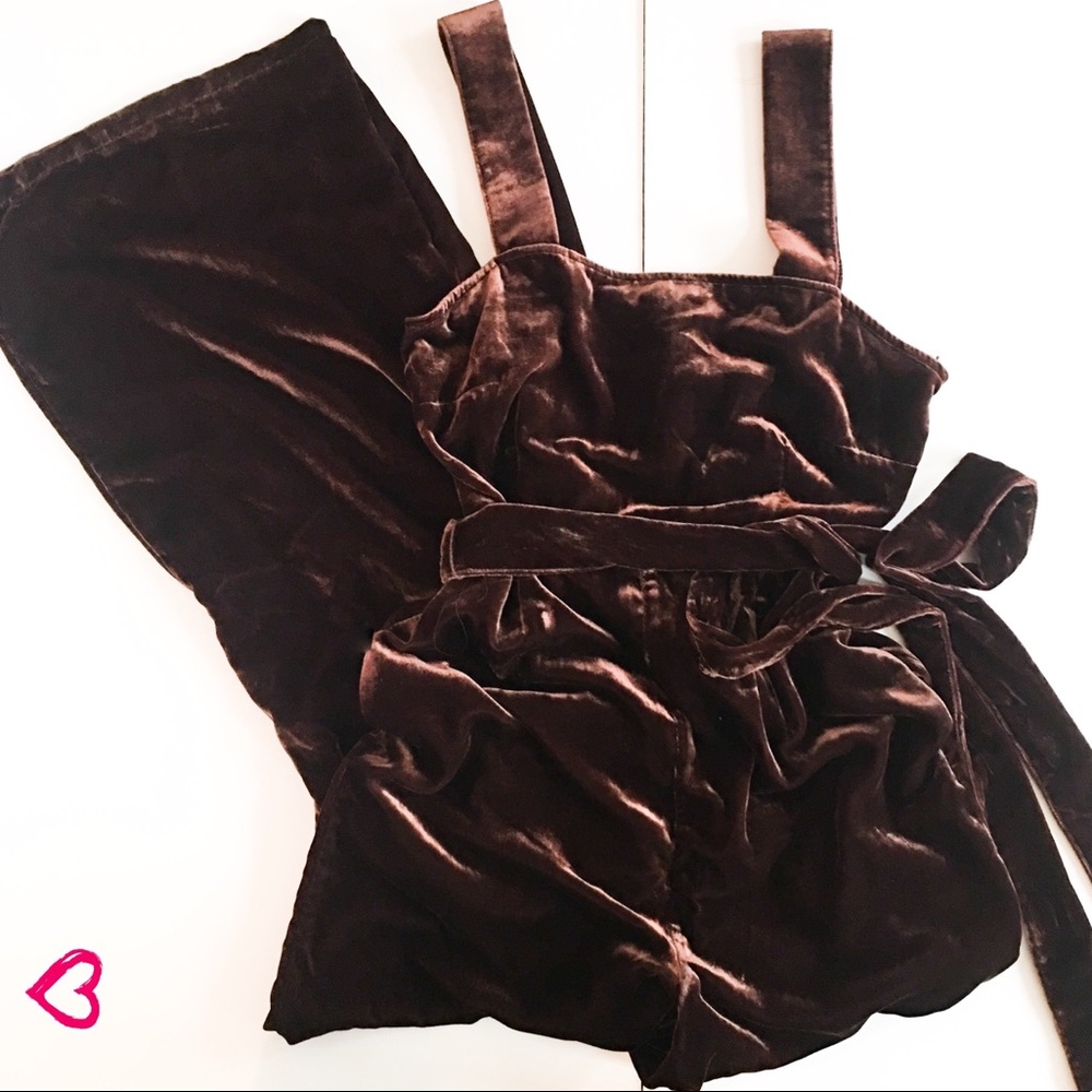 Vintage Style Forever 21 Velvet Jumpsuit